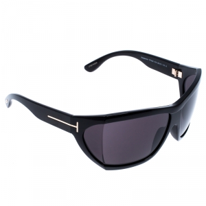 Pre Owned Tom Ford Black Sedgewick Oversized Square Sunglasses