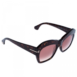 Pre Owned Tom Ford Tortoise Gradient Emmanuelle Sunglasses