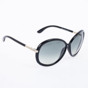Pre Owned Tom Ford Black Clothilde Round Women Sunglasses