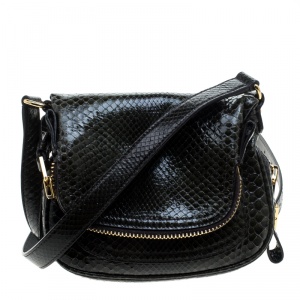 Tom Ford Green Python Mini Jennifer Crossbody Bag