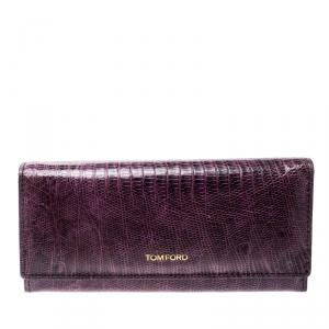 Tom Ford Purple Lizard Continental Wallet