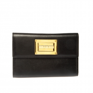 Tom Ford Black Leather Bifold Wallet