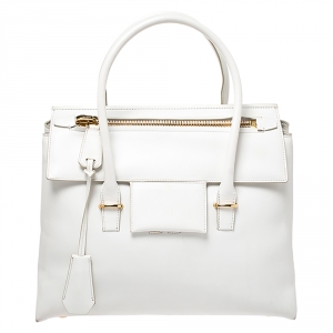 Tom White Leather Large TF Icon Satchel 