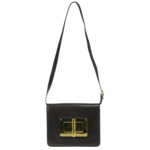 Tom Ford Brown Leather Large Natalia Bag