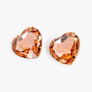 Tory Burch Pink Heart Clip-On Earrings