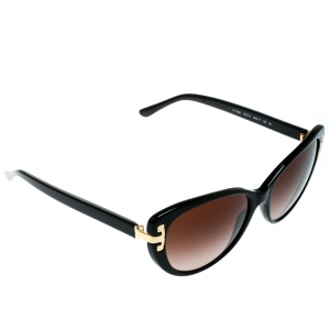 Tory Burch Black/Brown Gradient TY7092 Serif-T Cat Eye Sunglasses