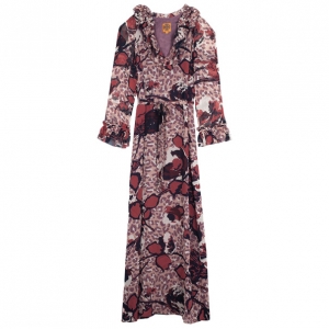 Tory Burch Silk Printed Maxi Dress L