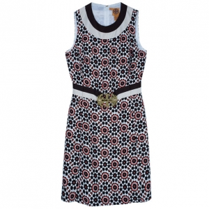 Tory Burch Multicolor Belted Sheath Dress M