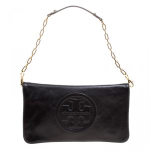 مملوكة مسبقًا Tory Burch Black Leather Reva Shoulder Bag