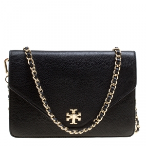 Pre Owned Tory Burch Black Leather Kira Crossbody Bag
