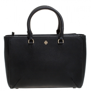 مملوكة مسبقًا Tory Burch Black Leather Micro Robinson Tote