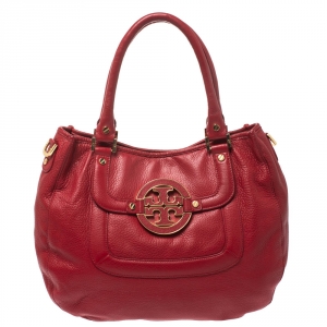 مملوكة مسبقًا Tory Burch Red Leather Amanda Hobo