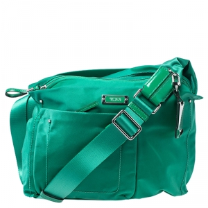 Tumi Green Nylon Sumatra Crossbody Bag