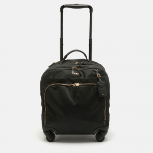 TUMI Black Nylon 4 Wheeled Voyageur Oslo Compact Carry On Luggage