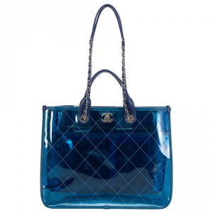 مملوكة مسبقًا Chanel Blue PVC and Leather Coco Splash Tote