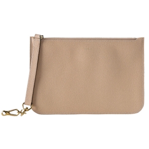 Valextra Nude Leather Pouch