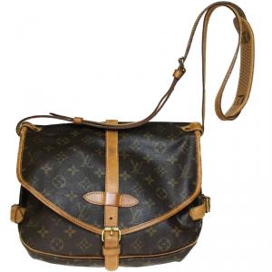 Pre Owned Louis Vuitton Monogram Canvas Saumur 30 Bag