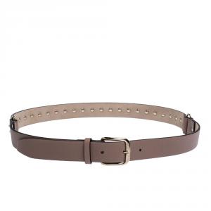 Pre Owned Valentino Poudre Leather Rockstud Belt 90CM