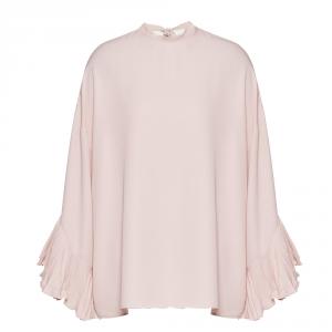 Pre Owned Valentino Light Pink Georgette Top Medium /IT 42