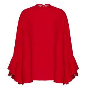 Pre Owned Valentino Red Georgette Top Medium / IT 42