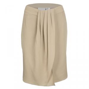 مملوكة مسبقًا Valentino Beige Silk Draped Skirt M