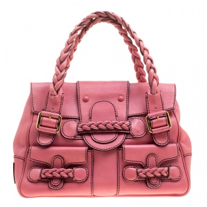 Pre Owned Valentino Pink Leather Histoire Satchel
