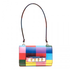 Pre Owned Valentino Multicolor Leather Mini Va Va Voom Flap Front Shoulder Bag