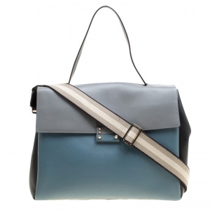 Pre Owned Valentino Multicolor Leather Mime Top Handle Bag
