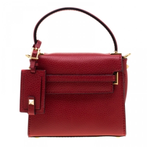 Pre Owned Valentino Red Leather Mini My Rockstud Croosbody Bag