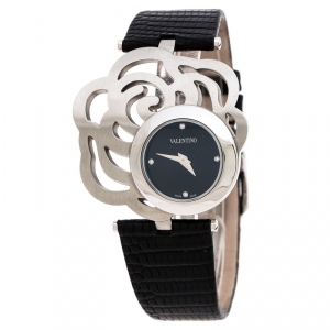 Valentino Black Stainless Steel Rosier Baselworld V55 Women's Wristwatch 40 mm