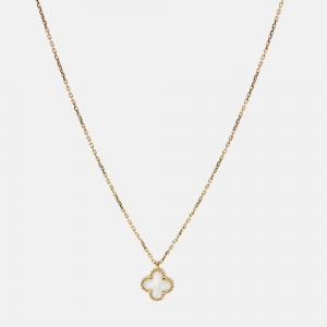 مملوكة مسبقًا قلادة فان كليف آند اربلز ذهب أصفر عيار 18 صدف سويت ألهامبرا 