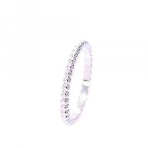 مملوكة مسبقًا Van Cleef & Arpels Perlée 18K White Gold Ring Size 50