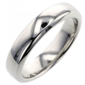 Pre Owned Van Cleef & Arpels Toujours Platinum Band Ring Size 47 