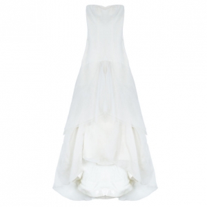 Vera Wang Ivory Tulle Gathered Wedding Dress M