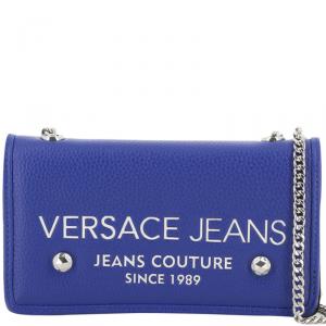 Versace Jeans Blue Synthetic Leather Clutch Bag