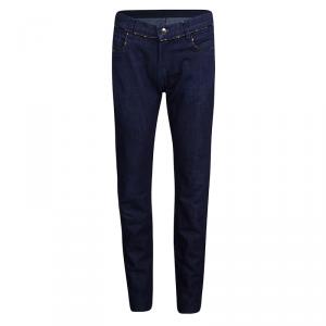 Versace Collection Indigo Dark Wash Denim Straight Fit Jeans M