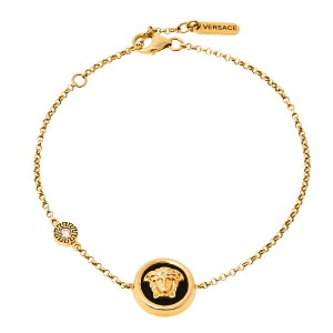 Versace Medusa Diamond 18K Yellow Gold Soft Charm Bracelet