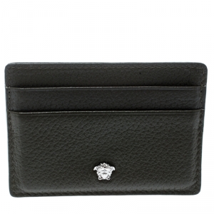 Versace Mossy Green Leather Card Case