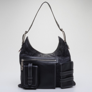 Pre Owned Versace Denim Shoulder Bag