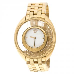 Versace Gold Stainless Steel Destiny Spirit 86Q Women's Wristwatch 39 mm