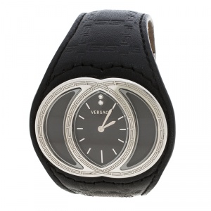 Versace Black Stainless Steel Eclissi 74Q Women's Wristwatch 39 mm
