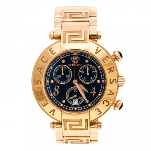 Versace Black Rose Gold Plated Steel Aion 68C Women's Wristwatch 40 mm