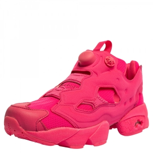 Vetements x Reebok Fluorescent Pink Nylon And Fabric Instapump Fury Sneakers Size 39