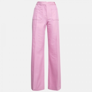 Pre Owned Victoria Beckham Pink Jumbo Alina Trousers M