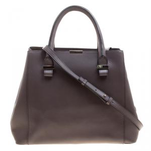 Pre Owned Victoria Beckham Dark Grey Leather Quincy Tote