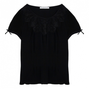 Viktor and Rolf for H&amp;M Black Heart Smocked Top M