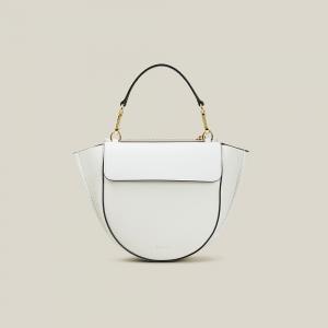 WANDLER White Hortensia Mini Leather Shoulder Bag