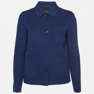 Weekend Max Mara Blue Wool Rosano Jacket M