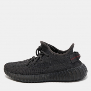 Yeezy x Adidas Black Knit Fabric Boost 350 V2 Black Soul Sneakers Size 38