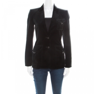 Yves Saint Laurent Black Velvet Blazer S